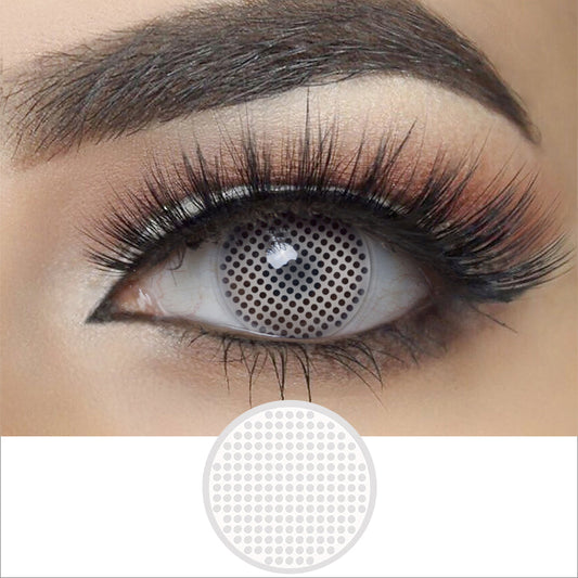 White Mesh Halloween Lens